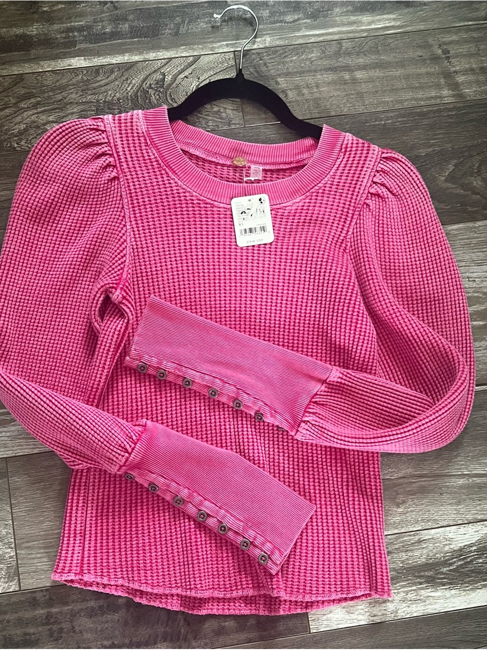 Free People Wesley Thermal in Pink Phenom NWT Size XS